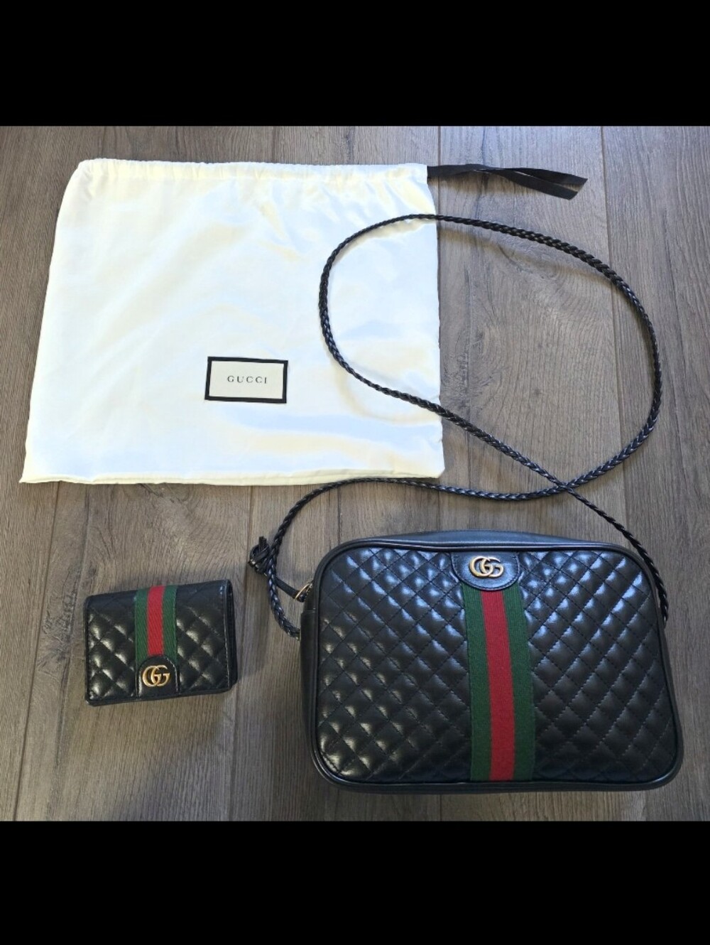 Gucci - GG Marmont Quilted Leather Crossbody & GG Marmont Card Case